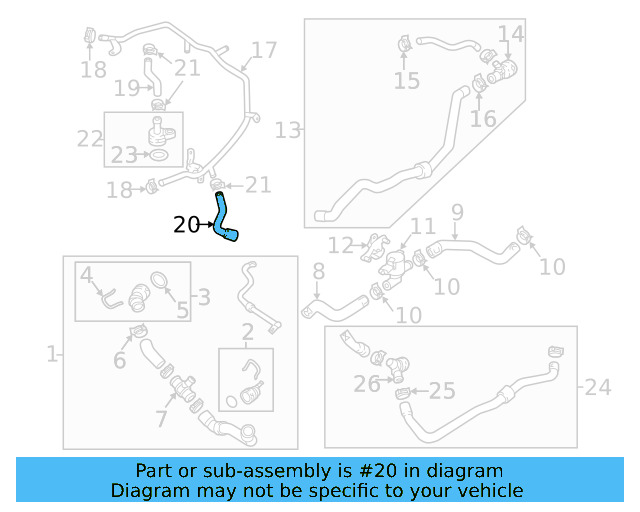 Engine Coolant Hose 06K-121-049