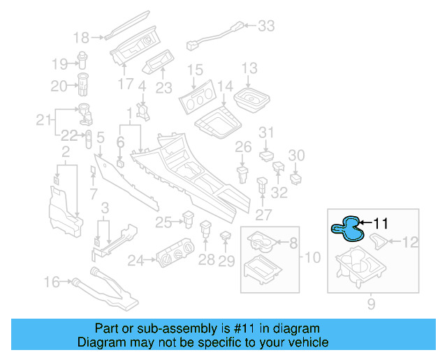 Cup Holder Insert 3C0-863-330-B-95T - View 21