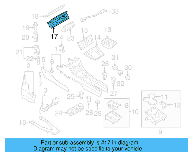Ashtray Assembly 3C0-857-961-H-9B9