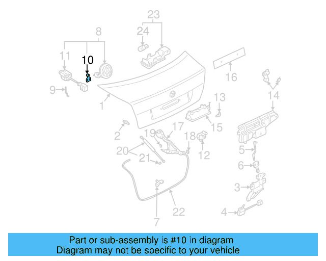 Rod Clip 3B0-827-637 - View 12