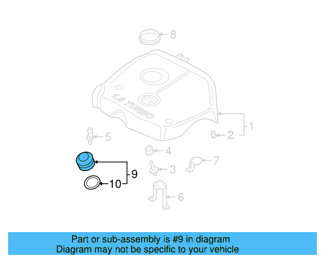 Engine Oil Filler Pipe Adapter 06A-103-179-B