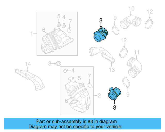 Mass Air Flow Sensor 07C-906-461-X - View 12