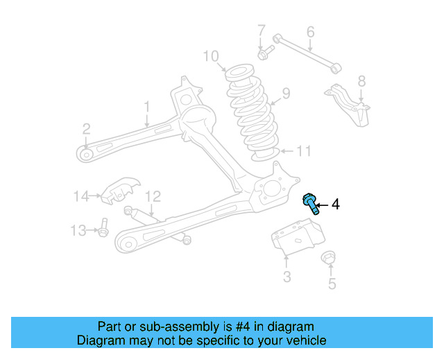 Mount Bracket Bolt WHT-004-332 - View 3