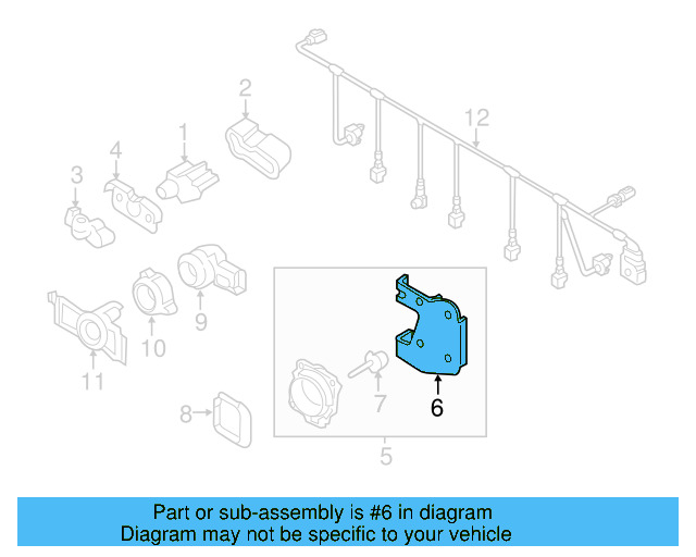 Distance Sensor Bracket 7P6-907-462 - View 5