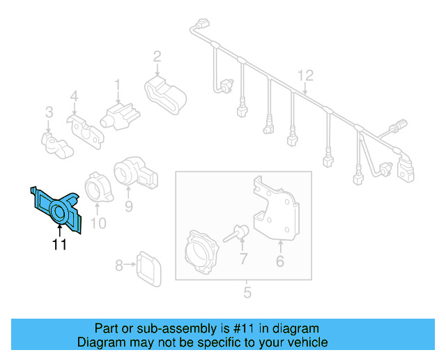 Parking Aid Sensor Bracket 7P6919493C - View 3