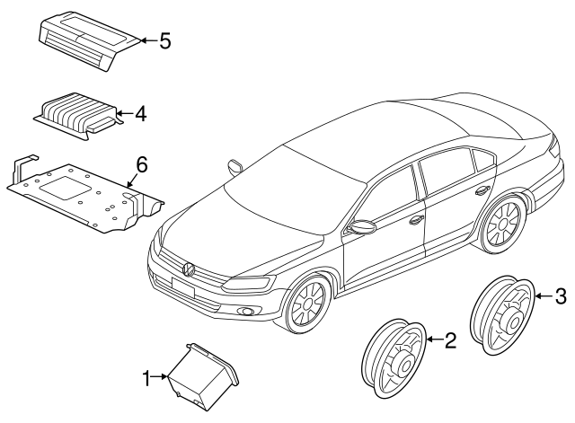 Front Dr Speaker 1K0-035-411
