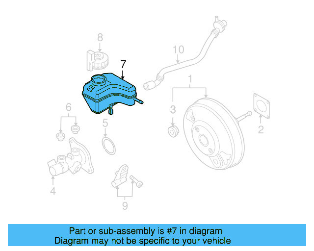 Brake Master Cylinder Reservoir 1K1-611-301-D - View 8