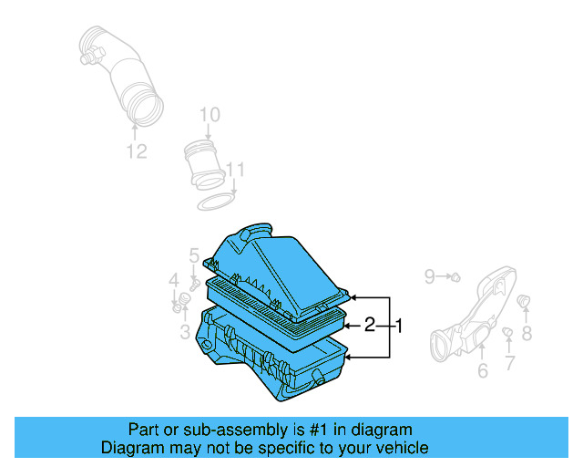 Air Cleaner Assembly 1J0-129-607-T - View 5