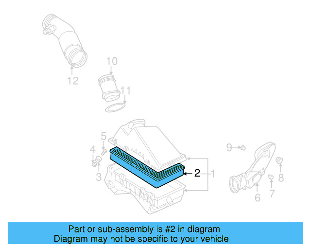 Air Filter 1J0-129-620 - View 6