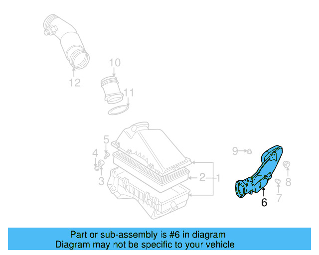 Intake Pipe 1J0-129-609-D - View 14