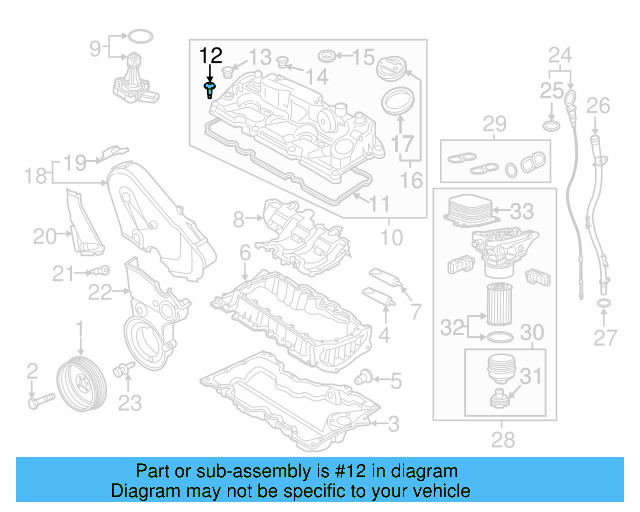 Valve Cover Bolt 04L-103-831 - View 4