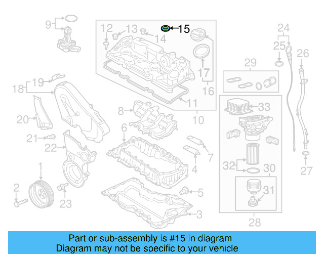 Valve Cover Seal 04L-103-070-B - View 11