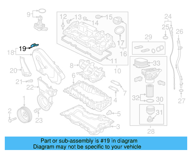 Upper Timing Cover Clip 04L-131-213-C