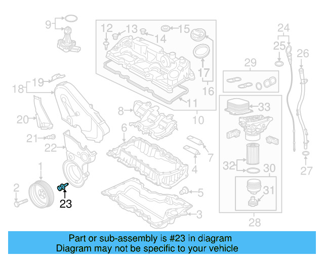 Lower Timing Cover Bolt WHT-005-821 - View 23