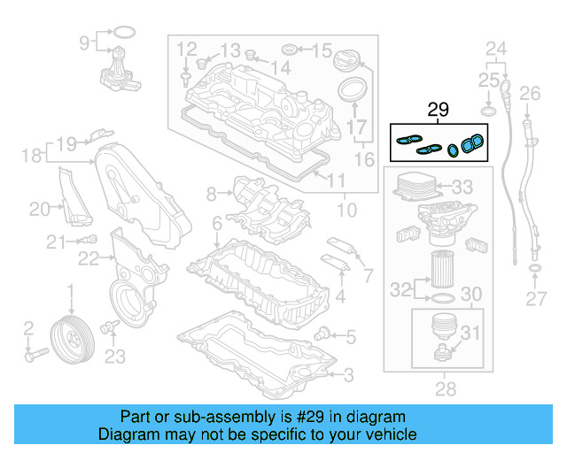 Oil Filter Housing Gasket Set 03N-198-070 - View 4
