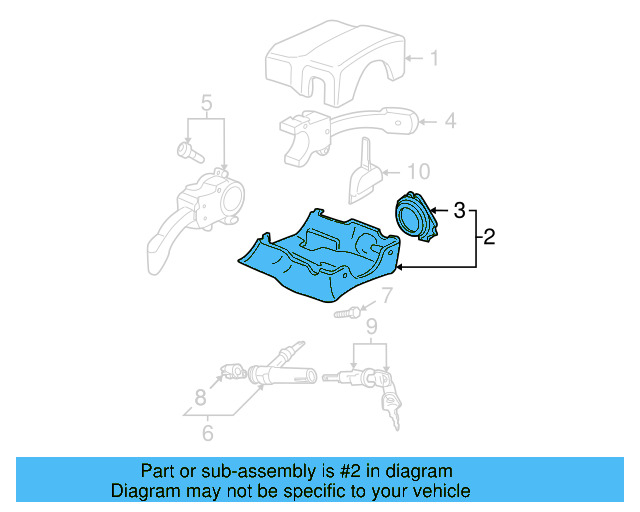 Lower Column Cover 1C0-858-559-D-62J - View 6