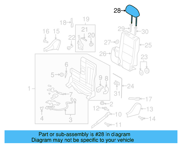 Headrest 5M0-885-901-AE-90V - View 4