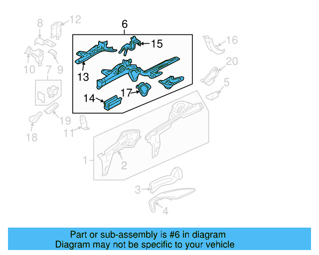 Frame Side Member Assembly 1Y0-803-091-B