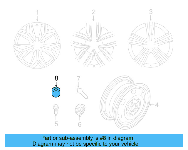 Wheel Bolt Cover 1K0-601-173-9B9 - View 26