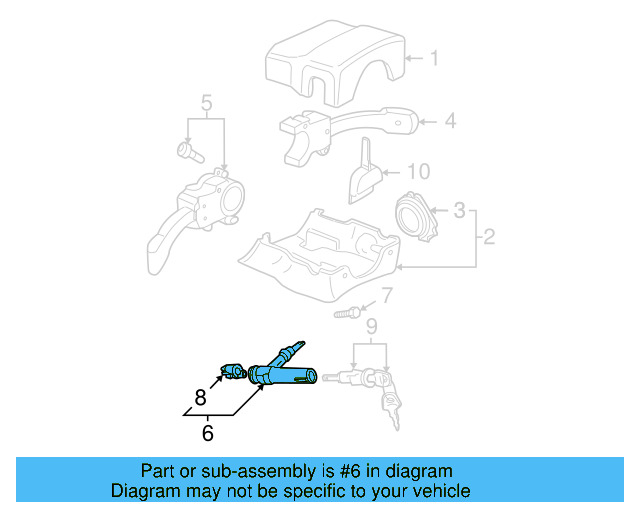 Steering Lock 4B0-905-851-Q - View 10