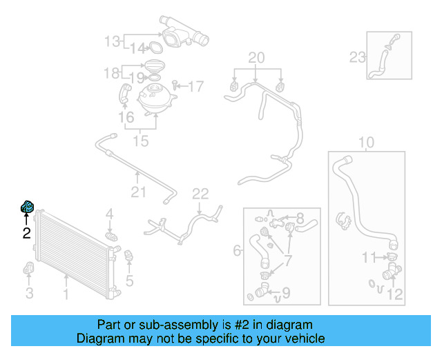 Radiator Upper Bracket 1J0-806-155-E - View 13