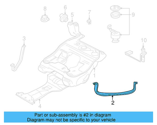 Fuel Tank Strap 3B0-201-654 - View 6