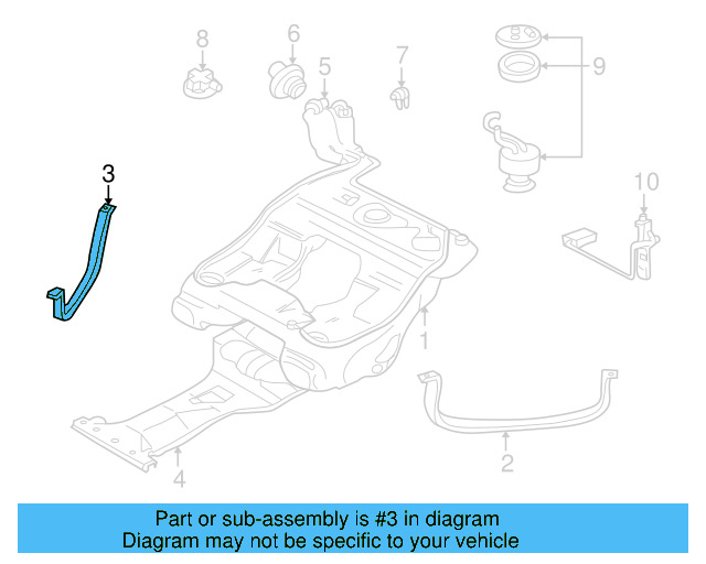 Fuel Tank Strap 3B0-201-653 - View 7