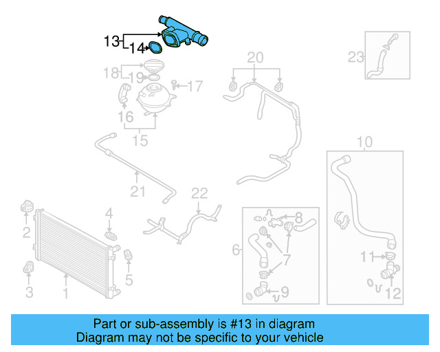 Engine Coolant Outlet Flange 038-121-132-C - View 15