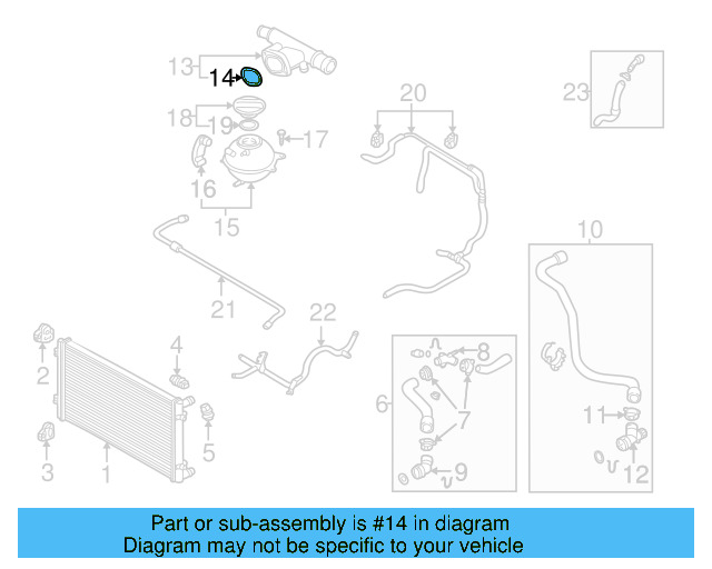 Engine Coolant Outlet Gasket 037-121-688 - View 3