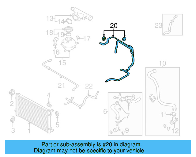 Overflow Hose 1J0-122-447-EP - View 3