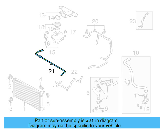 Overflow Hose 1J0-121-109-C - View 6