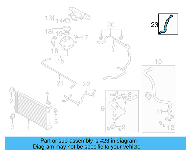 Hose 1J0-122-073-A - View 9
