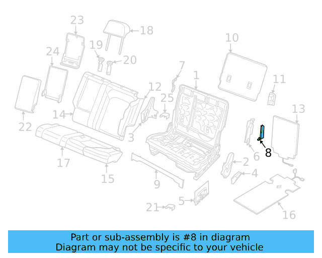 Seat Back Cover 3CN-881-805-T-AEG