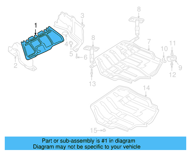 Radiator Support Splash Shield 1J0-825-237-R - View 5