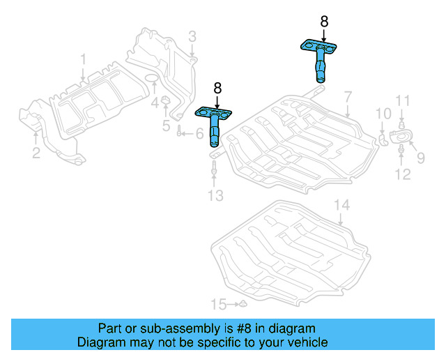 Skid Plate Front Bracket 1J0-018-885-A - View 6