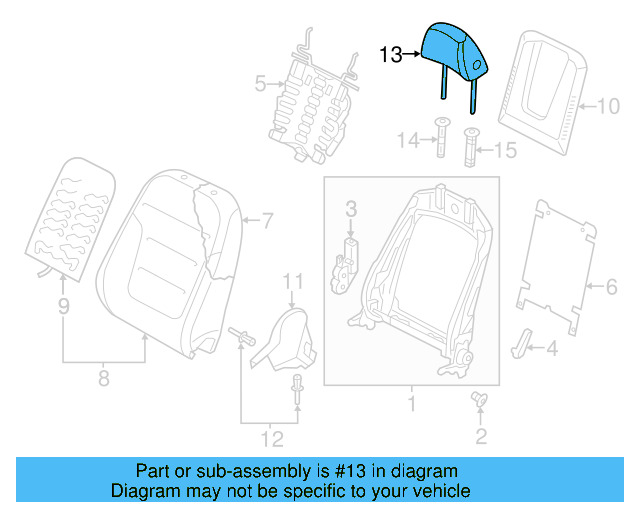 Headrest 7P6-881-903-K-HON - View 3