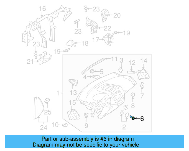 Instrument Panel Bolt N-104-732-03 - View 4