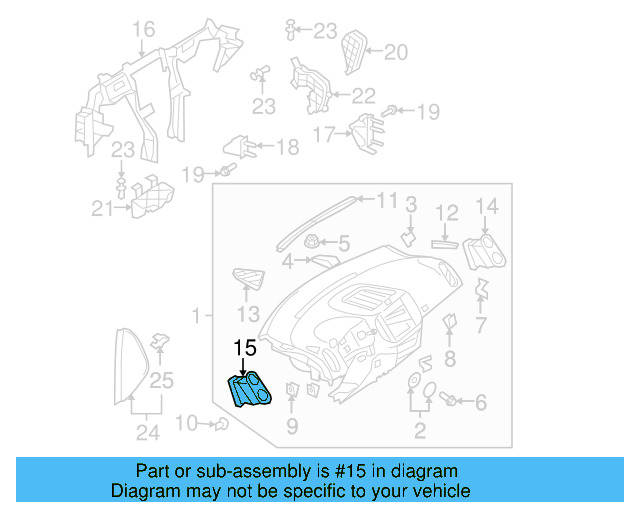 Air Outlet Vent 5N0-819-703-A-XVZ - View 3