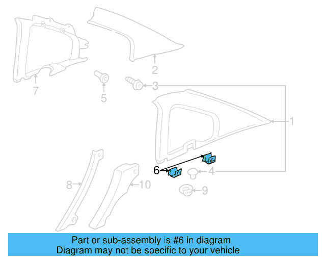 Upper Quarter Trim Clamp 333-867-299 - View 13