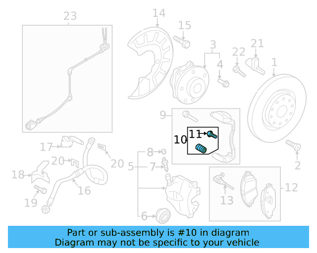 Disc Brake Caliper Pin Boot 7N0-698-647-B - View 15