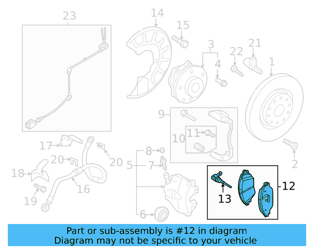 Brake Lining 5Q0-698-151-M