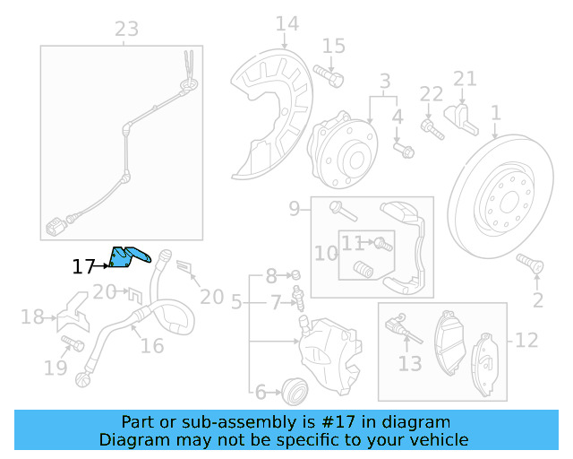 Brake Hose Bracket 5Q0-611-846-B - View 18