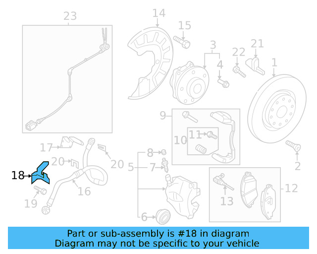 Brake Hose Holder 5Q0-611-841-A - View 28