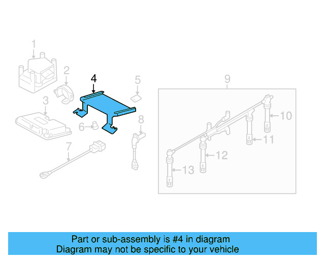 ECM Bracket 1C0-906-329-C - View 5