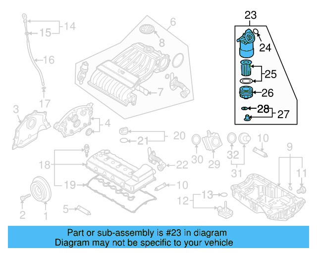Oil Filter 03H-115-403-J - View 4