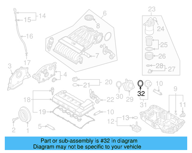 Engine Oil Cooler Gasket 038-117-070 - View 8
