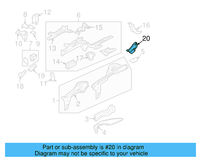 Hood Lift Support Bracket 1C0-823-401-B
