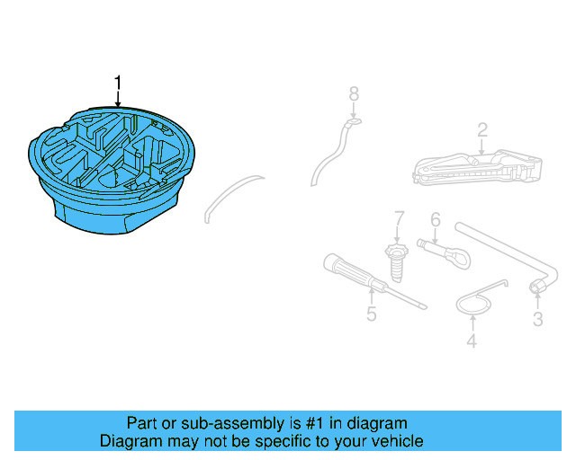 Trunk Floor Storage Box 1J0-012-115-AF - View 10