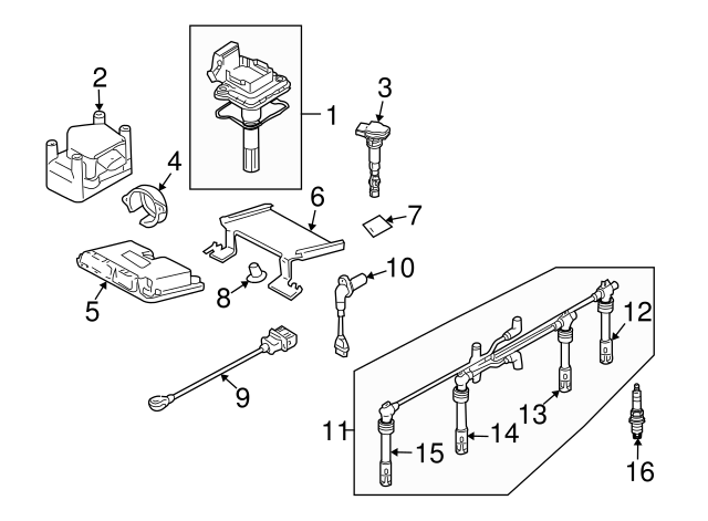 Direct Ignition Coil 07K-905-715-C