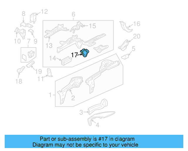 Retaining Bracket 1J0-803-127-C - View 5